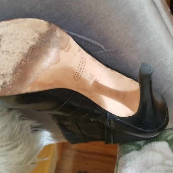 Coach Real Leather hidden platfom boots EUC Size10 - Picture 5 of 6